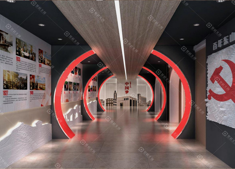 广州东山街红色文化展馆历史时光隧道设计.jpg